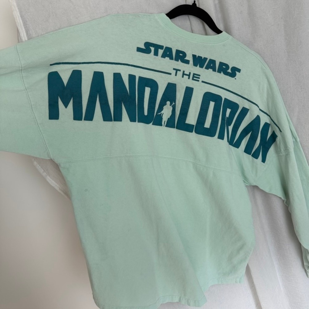 Disney Star Wars The Mandalorian Spirit Jersey Women S Mint Grogu Baby Yoda Tee